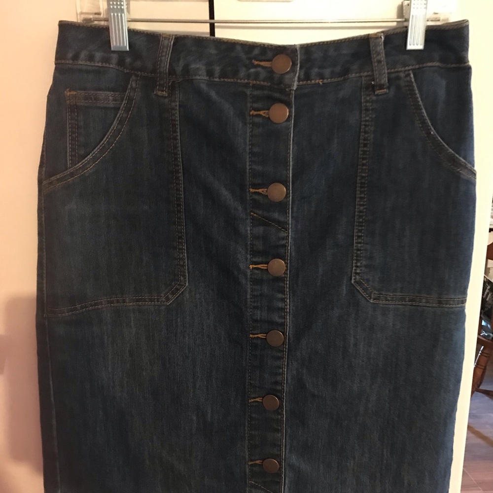 Cute Button Down Denim Skirt